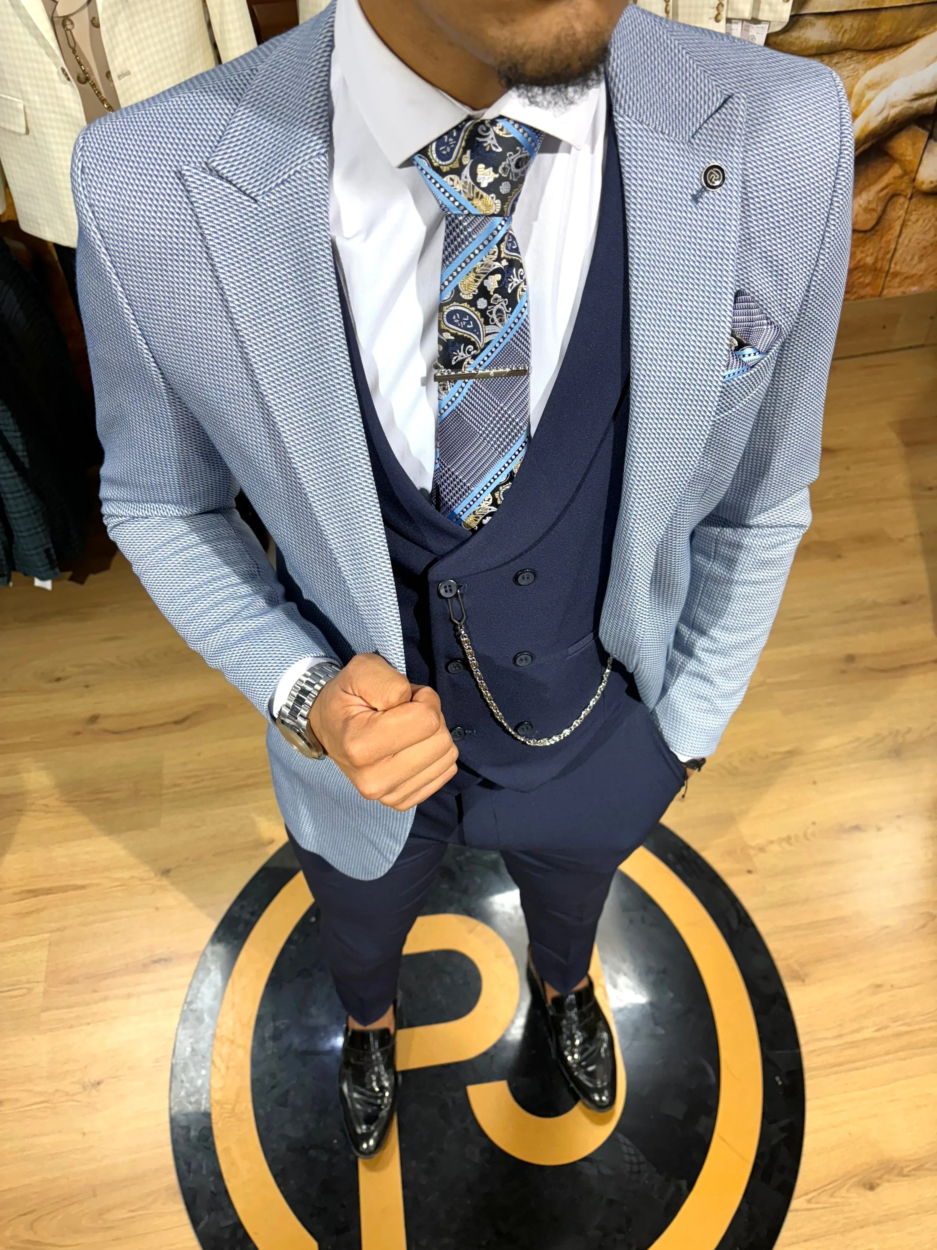 Sartori - Blue/Navy 3 Piece Suit