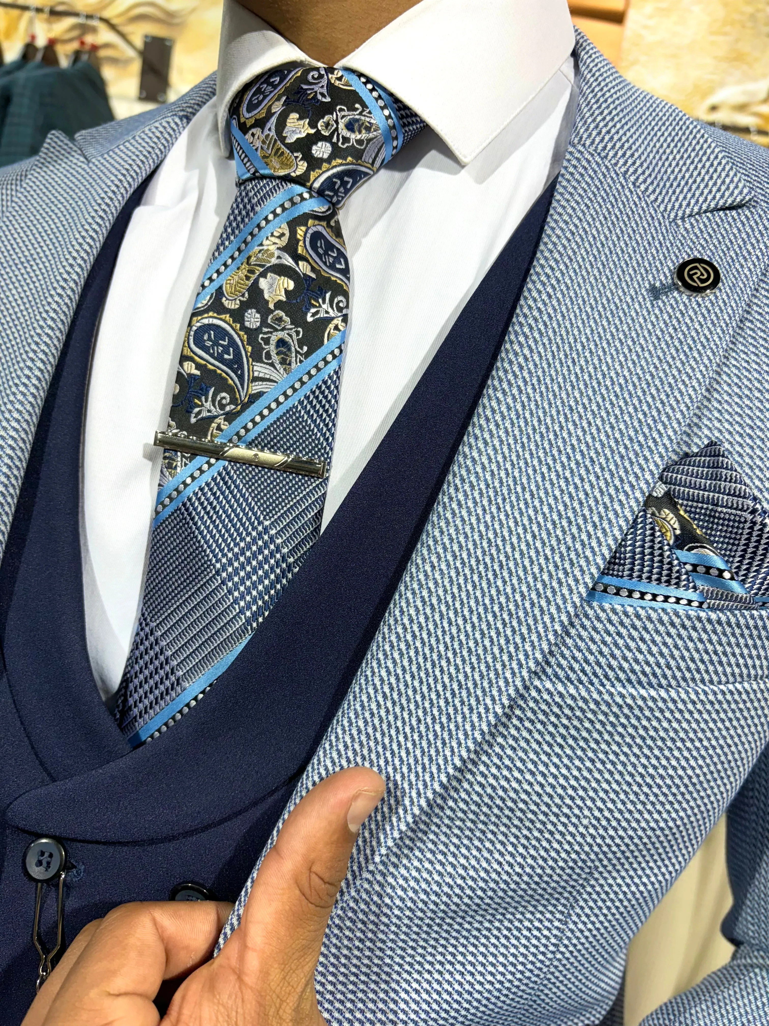 Sartori - Blue/Navy 3 Piece Suit