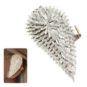 Silver Finish Leaf Earcuff Earwrap [pc]