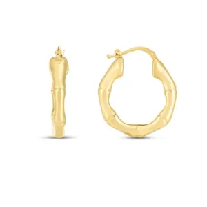 Sincerely Springer's 14k Yellow Gold Bamboo Hoop Earrings