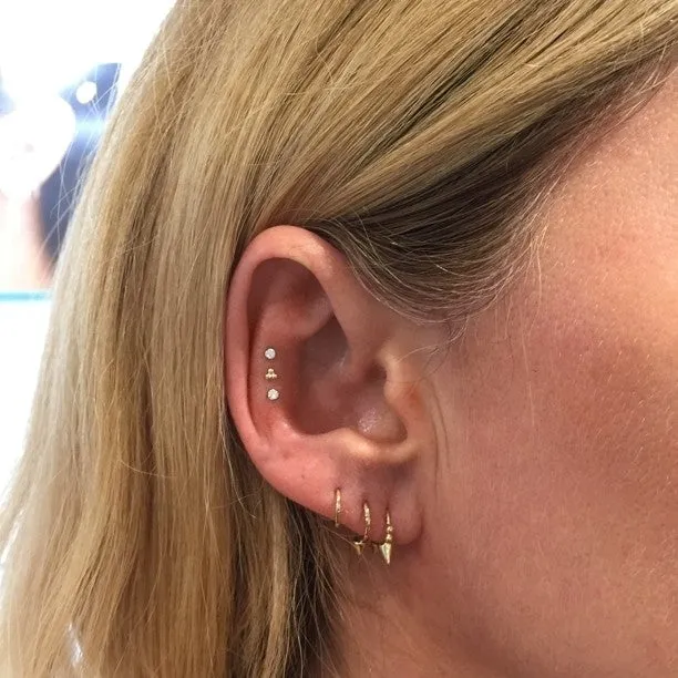 Single Spike Non-Rotating Earring by Maria Tash in Rose Gold