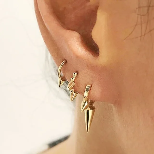 Single Spike Non-Rotating Earring by Maria Tash in Rose Gold