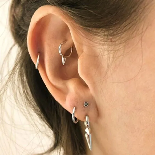 Single Spike Non-Rotating Earring by Maria Tash in Rose Gold