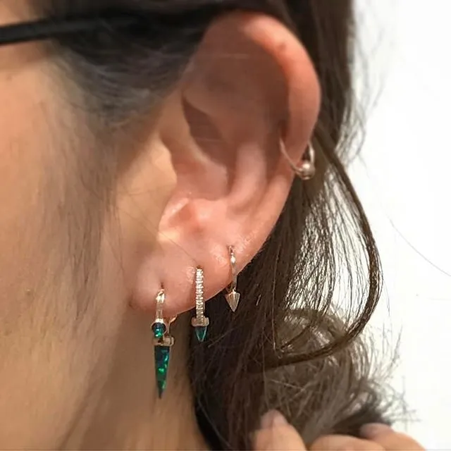 Single Spike Non-Rotating Earring by Maria Tash in Rose Gold