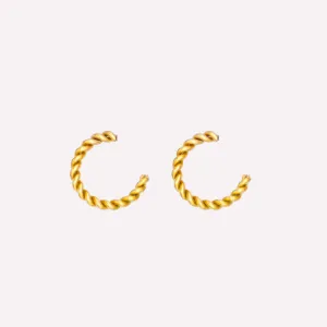 SMALL TWISTED HOOP CLIP-ON EARRINGS