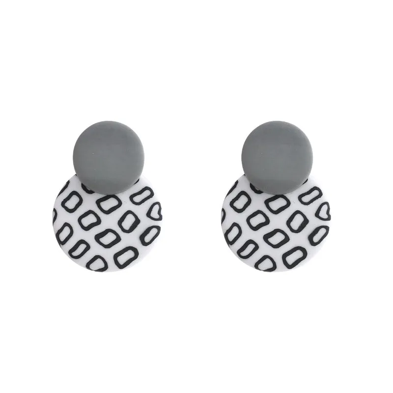 Sophisticated Polka Dots Black and White Statement Earring Collection