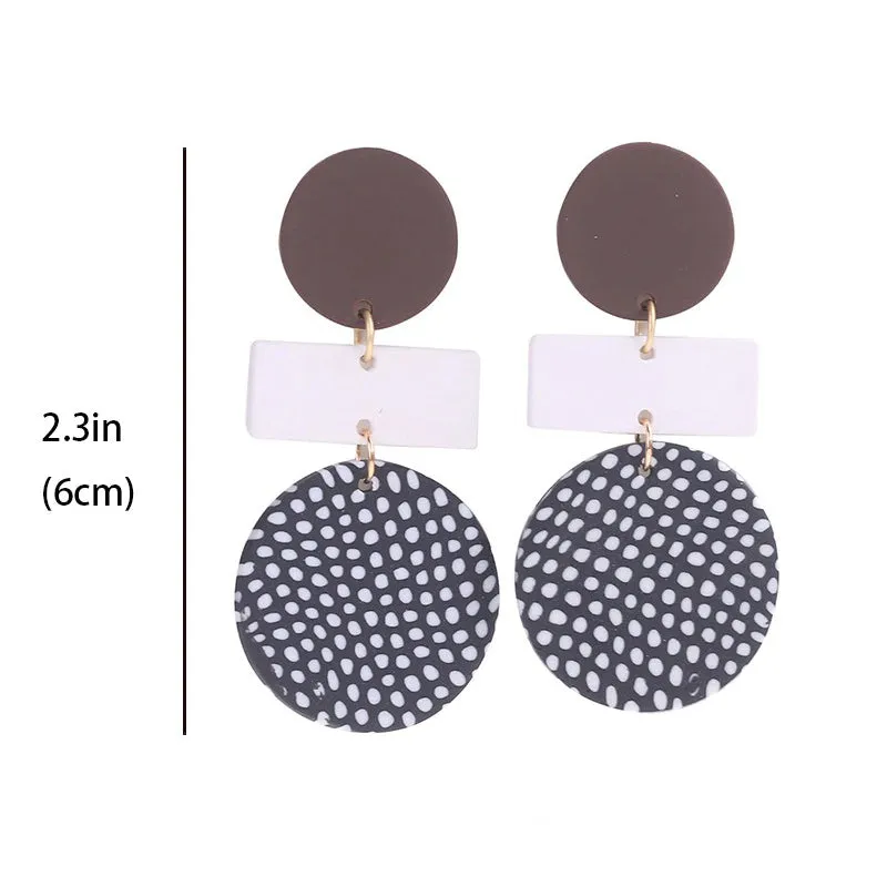 Sophisticated Polka Dots Black and White Statement Earring Collection