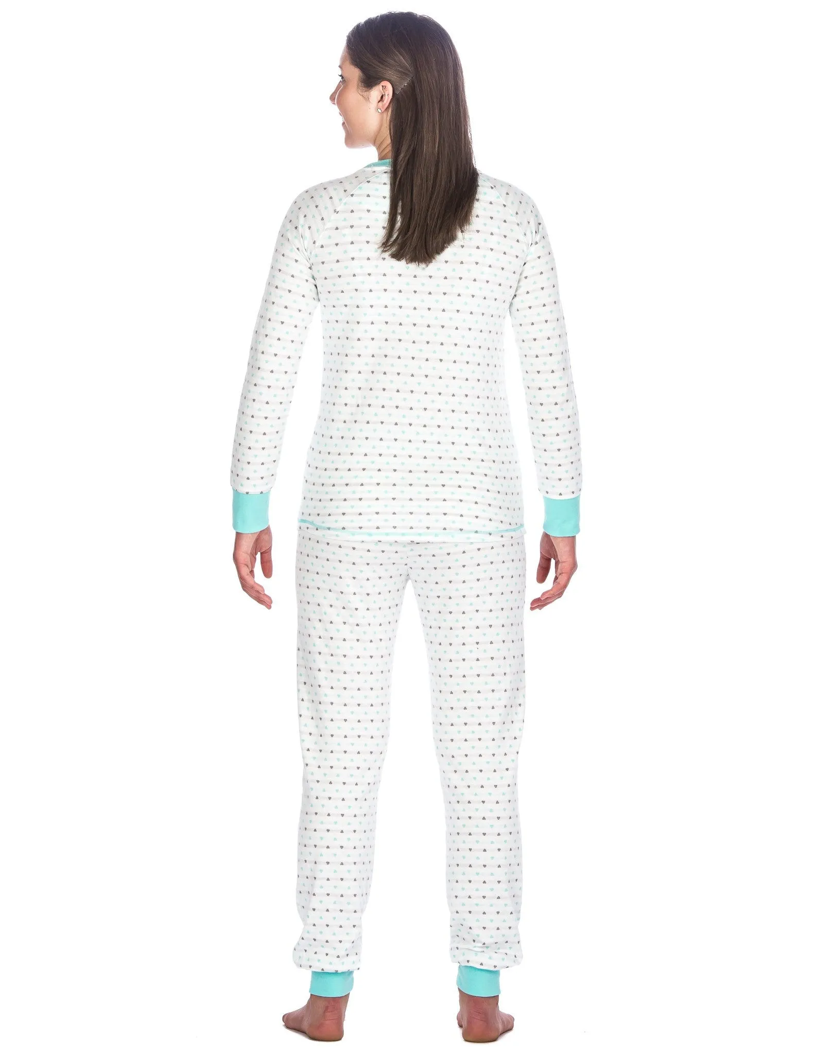 Women's Double Layer Knit Jersey Fitted Sleep Set