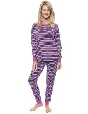 Women's Double Layer Knit Jersey Fitted Sleep Set