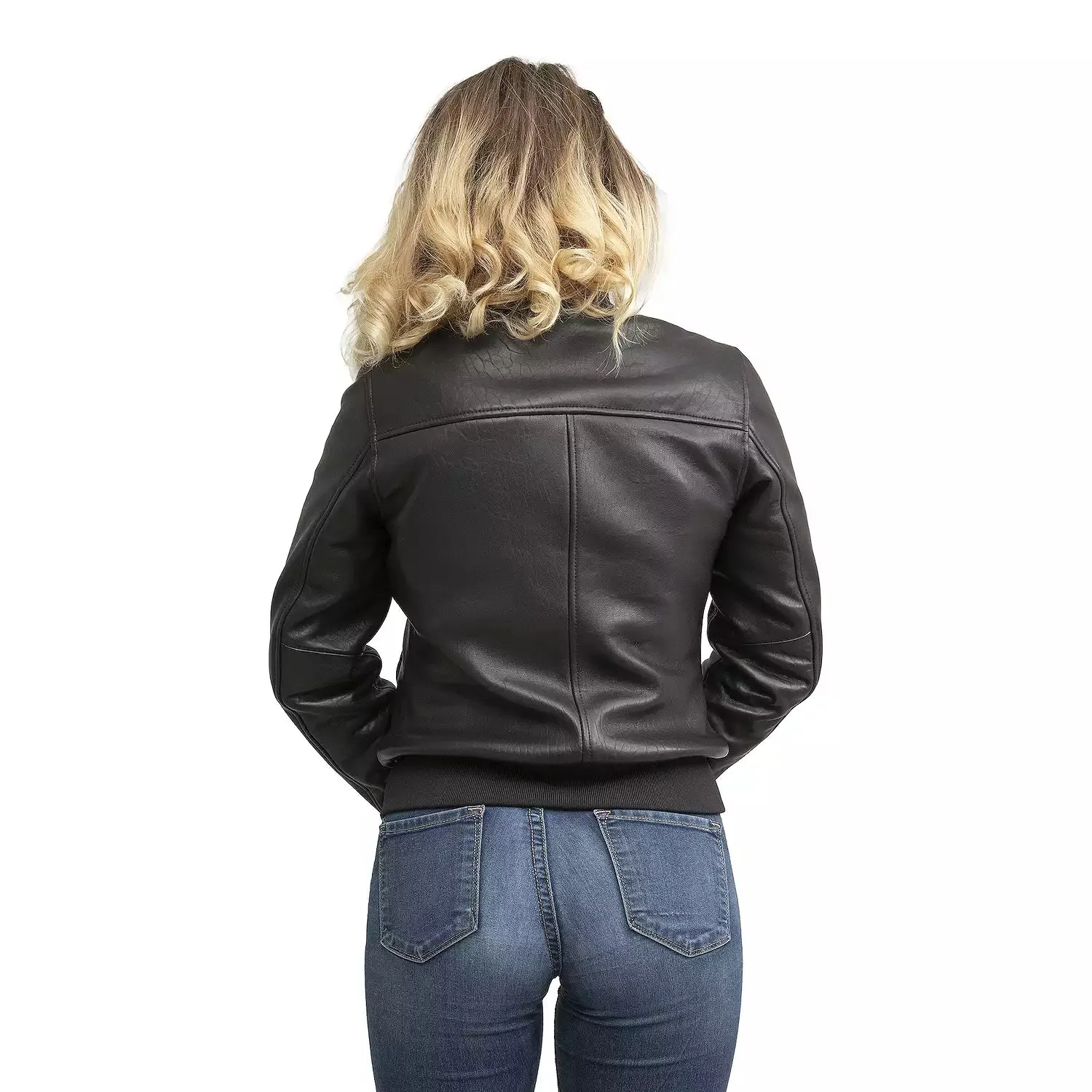 Women’s Whet Blu Dani Leather Bomber Jacket – Dynamic Comfort and Modern Edge