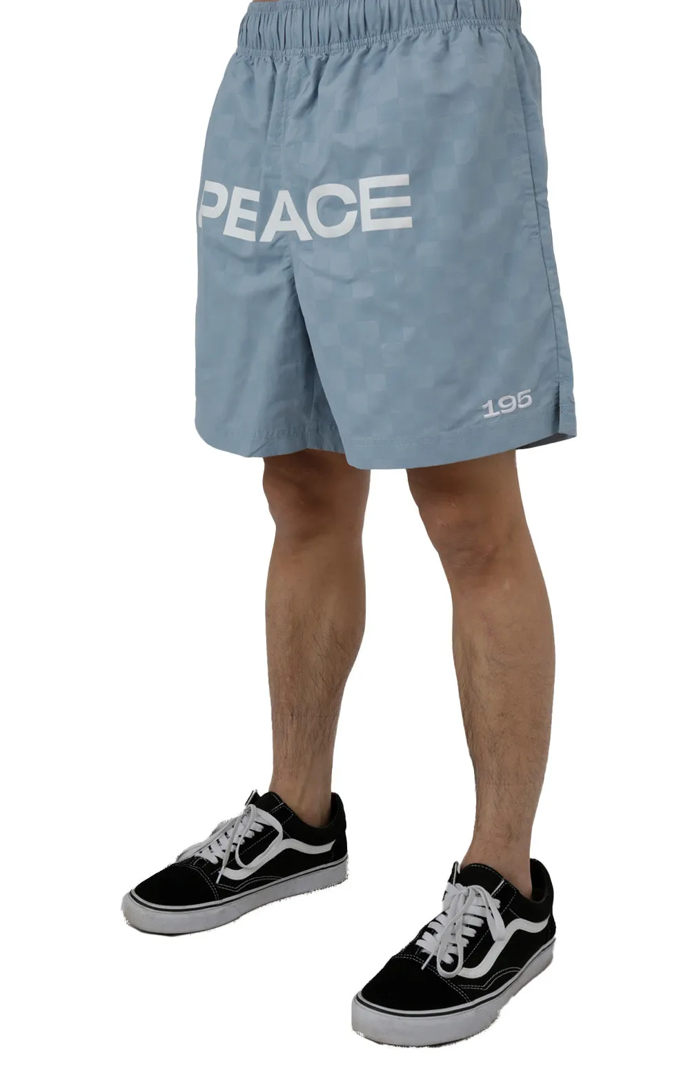 x Umbro Peace Checkboard Shorts - Ashley Blue