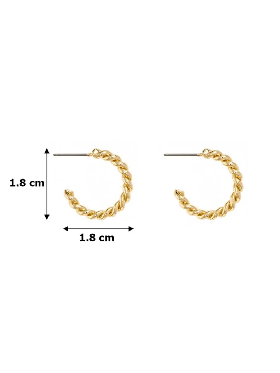 Yellow Chimes Earrings for Women and Girls Golden Hoops Earrings | Gold Plated Twisted Spiral Layered Hoop Earrings for Women | Birthday Gift for girls and women Anniversary Gift for Wife